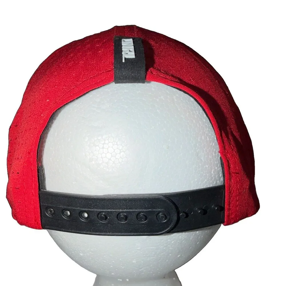 UNRL Mid-Pro Adjustable Golf Hat Red/Black Embroidered Logo Unisex Adults